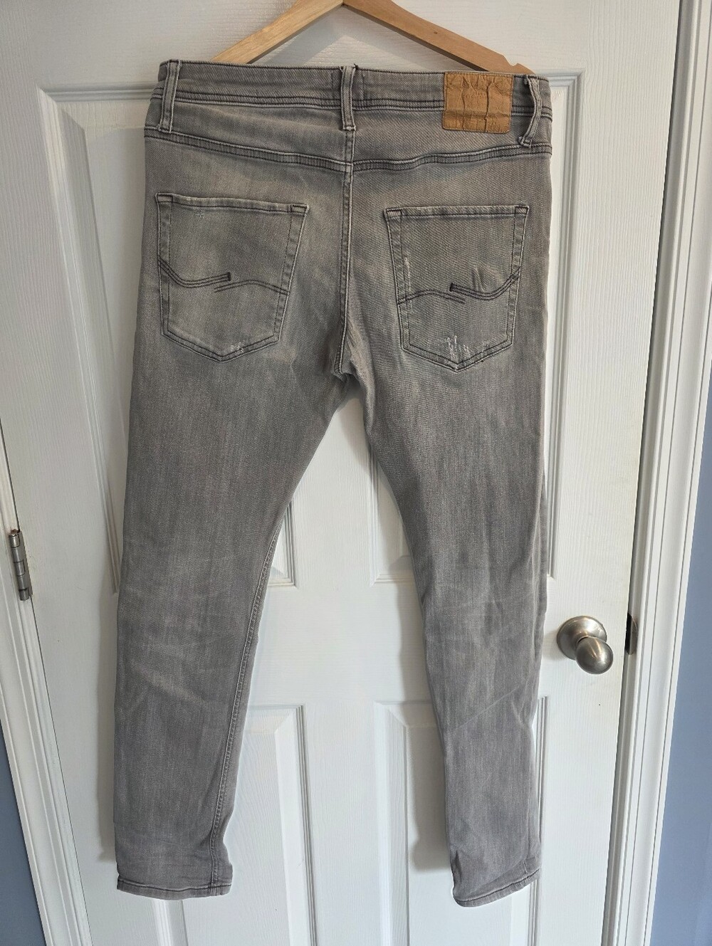 Jack & Jones Glenn Slim Fit Washed Grey Jeans 33x32 Distressed Denim View 4